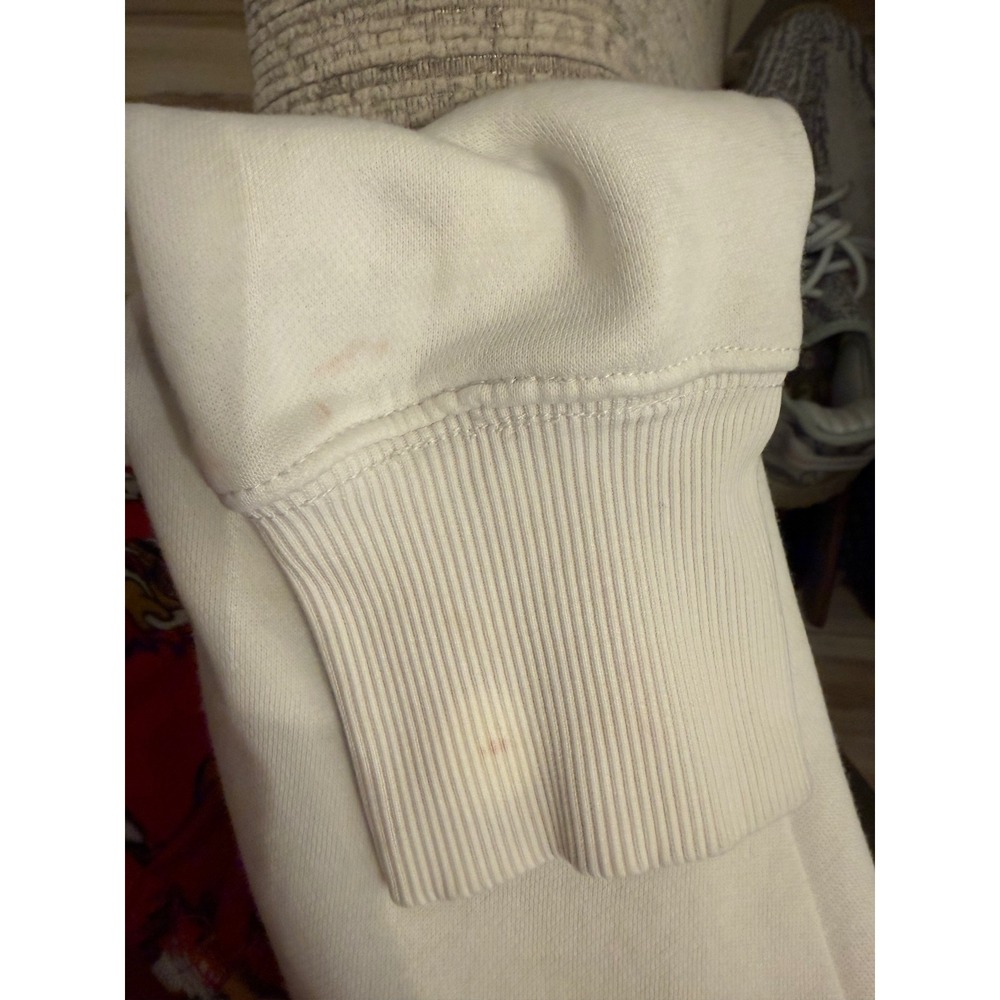 Nike Sportswear Essential Crewneck Sweatshirt White Mini Swoosh XS Oversized - Picture 7 of 9